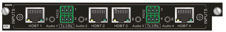 BERKATU柏卡图 4路HDBaseT 信号输入卡 BERKATU柏卡图 4路HDBaseT 信号输入卡