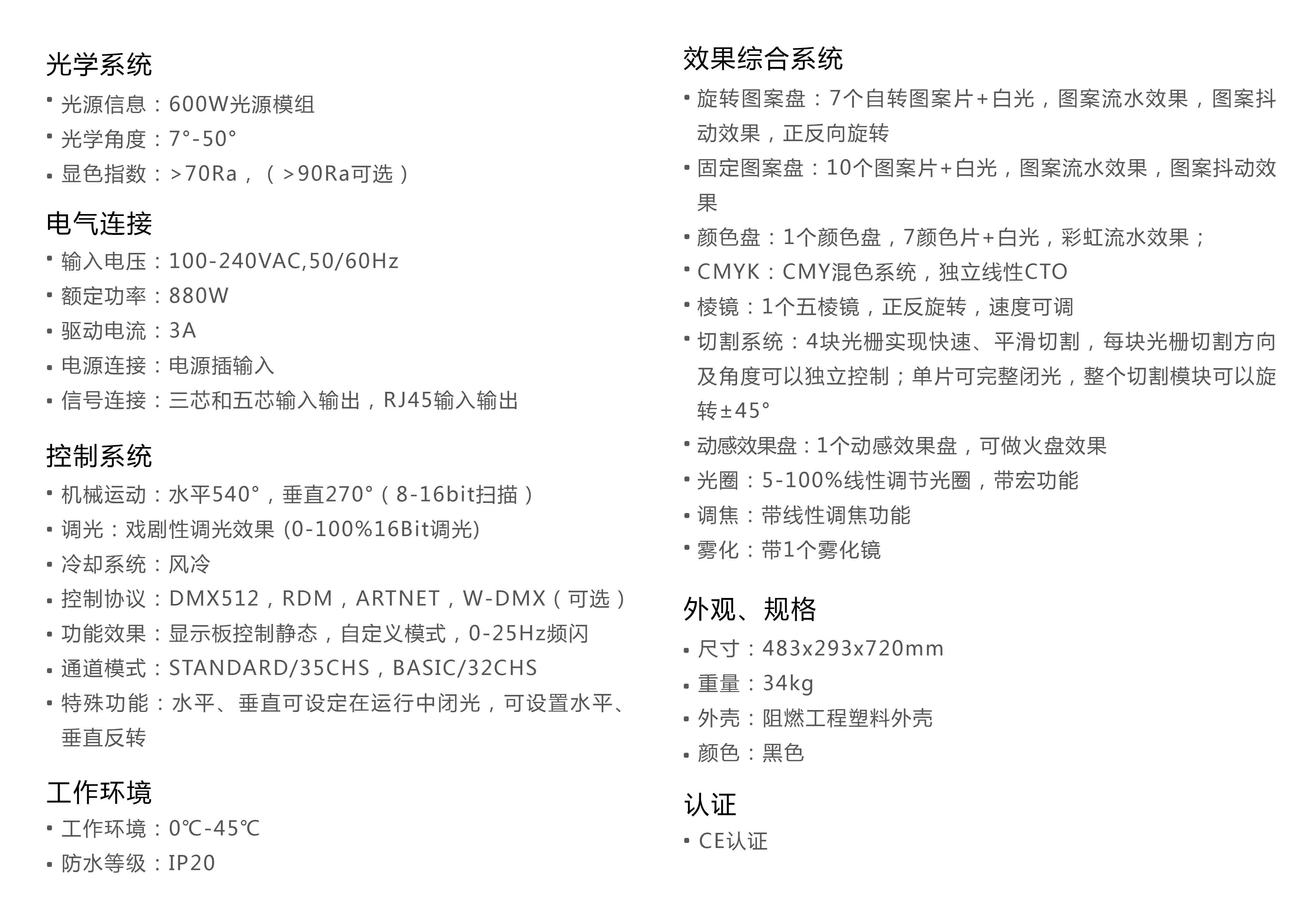摇头图案切割灯详细信息